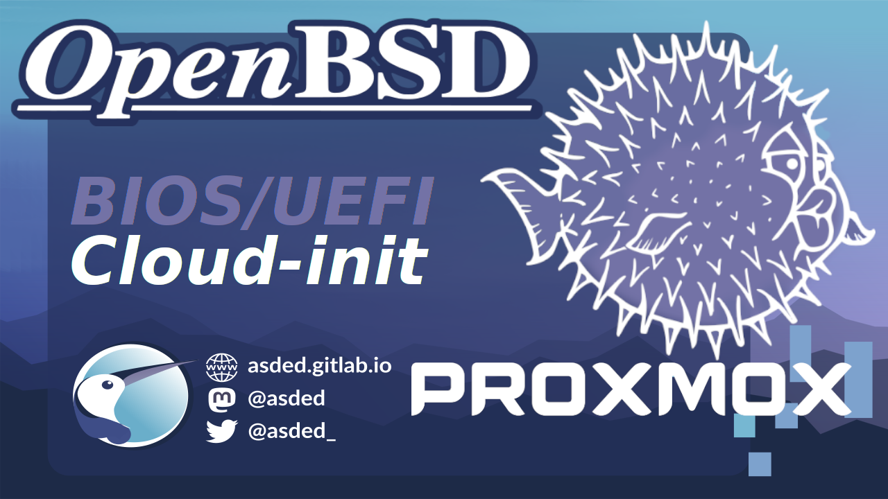 Installation d'OpenBSD 7.3 sous Proxmox (BIOS/UEFI)
